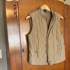 Lauren Ralph Lauren Tan Quilted Vest - M